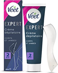 Veet EXPERT Crème Dépilatoire Poils Tenaces Corps & Jambes Agit en 2 min 200 ml