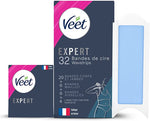 Veet EXPERT Coffret Jambes, Maillot & Aisselles Peaux Sensibles Finition Parfaite Epilation Longue Durée x32