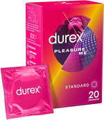 Durex Pleasure Me Préservatifs Perlés et Nervurés x20