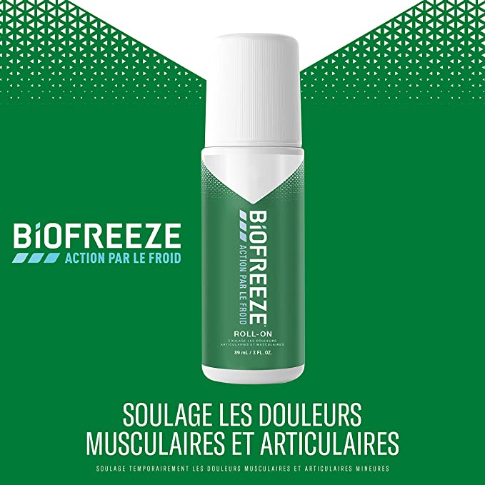 Biofreeze – Lot de 2 Roll On Action par le Froid - Soulage les douleurs musculaires et articulaires – 2 x 89ml
